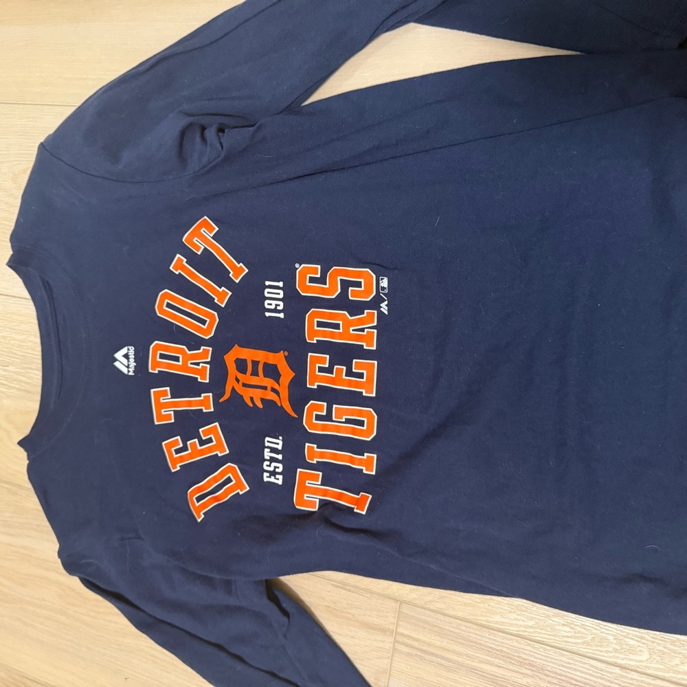 Detroit Tigers Navy Long Sleeve Shirt